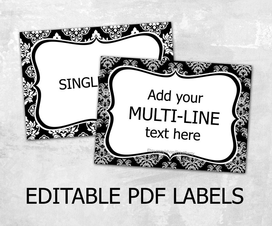 free editable pdf labels